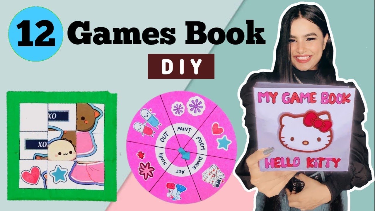 12 Paper Games in a Book | DIY Cute Gaming Book | How To Make Paper Gaming Book | DIY Paper Games 12 Paper Games in a Book | DIY Cute Gaming Book | How To Make Paper Gaming Book | DIY Paper Games