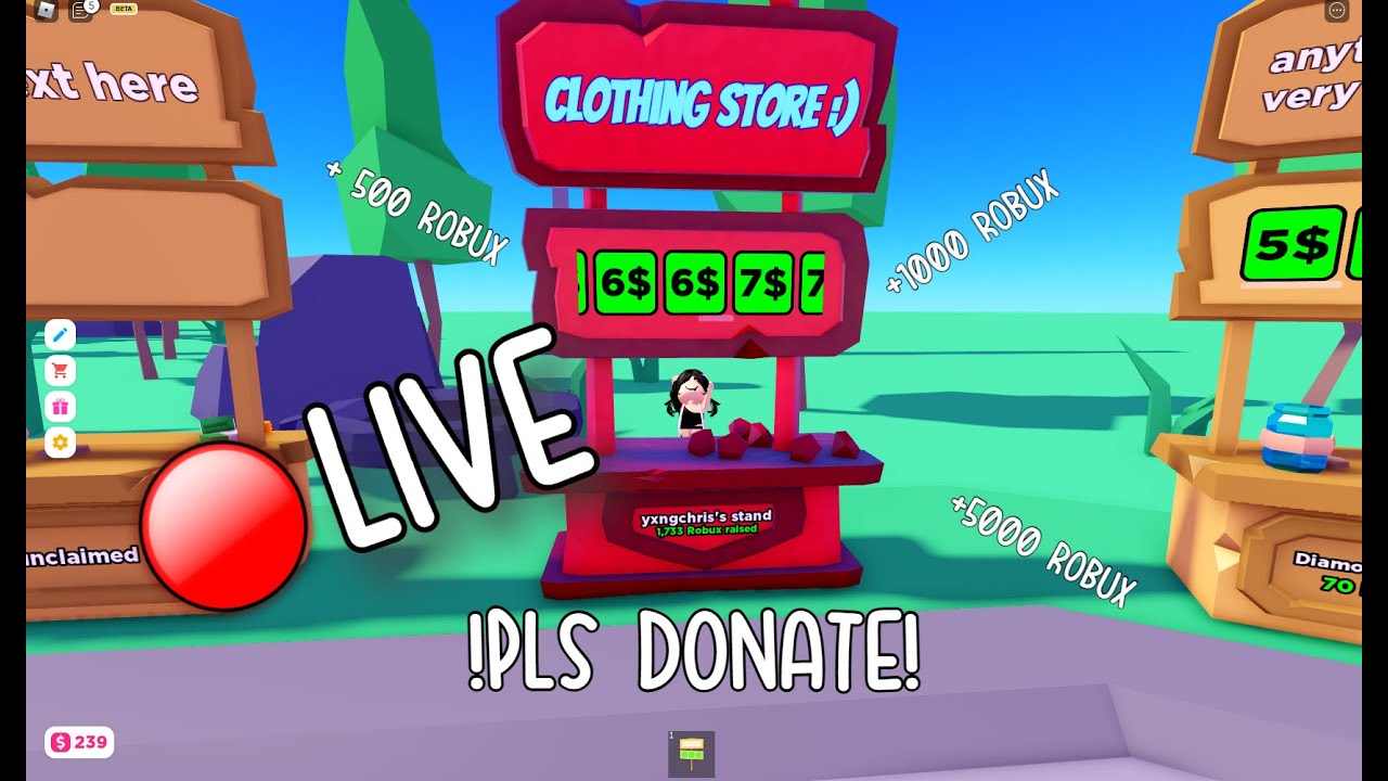PLS DONATE 💸1000 ROBUX FREE SPIN THE WHEEL! (ROBLOX)🔴 LIVE 🔴 - YouTube