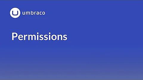 Document Types in Umbraco: Permissions