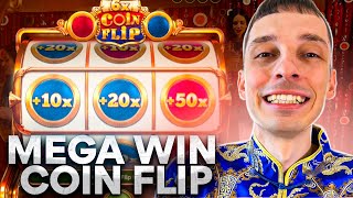 Crazy Coin Flip Mega Win: Live Casino Game that never Fails?!