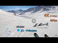 Ski run St. Moritz Corviglia | slope 21 - Princess | 4K POV