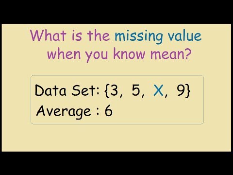 How To Find The Missing Value When Given The Mean