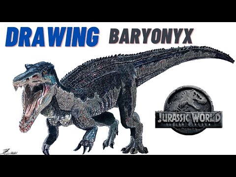 DRAWING BARYONYX - Jurassic World Camp Cretaceous