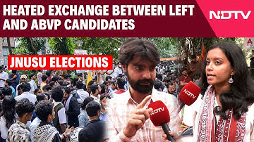 JNU Elections Result | JNU Election 2025: Heated Exchange Between Left And ABVP Candidates