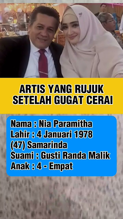 Nia Paramitha !! Artis yang Rujuk Setelah Gugat Cerai