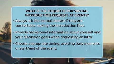 What Is The Etiquette For Virtual Introduction Requests At Events? - Everyday-Networking