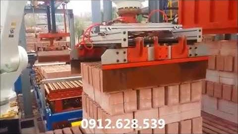 Hệ thống robot xếp gạch nung thành phẩm tự động, đặc biệt không dùng pallet gỗ
