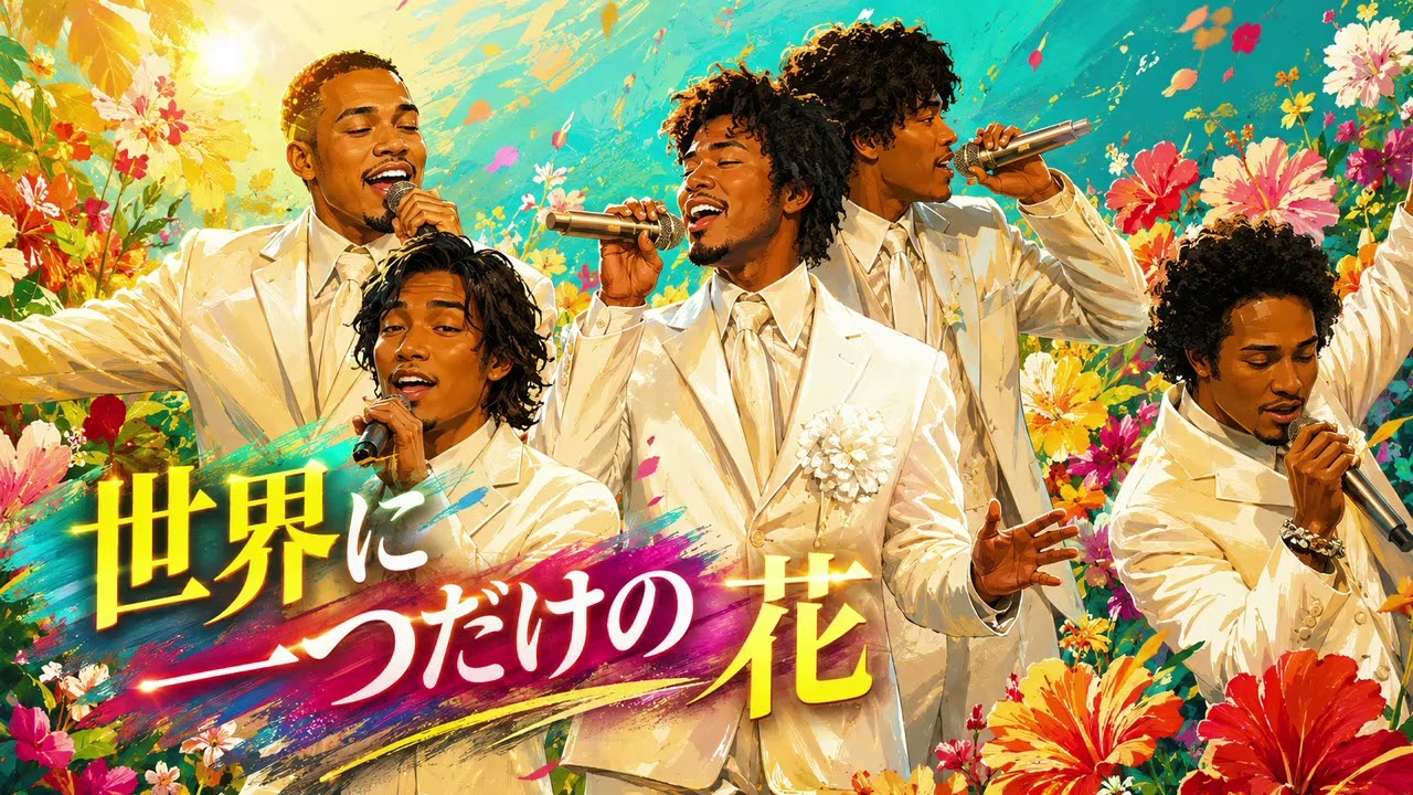 世界に一つだけの花　スリッパラック　ハンドペイント 世界に一つだけの花 / SMAP – Nostalgic High Energy Funk ver. Rhythm