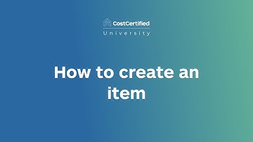 How to create an item
