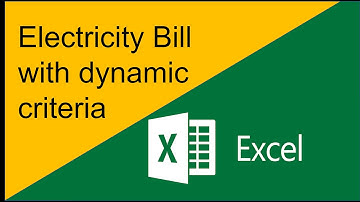Prepare Electricity Bill with MS Excel
