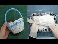 How to Make a Newspaper Basket - Weaving basket by Newspaper