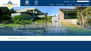 Step 1 - Apply at College of the Canyons