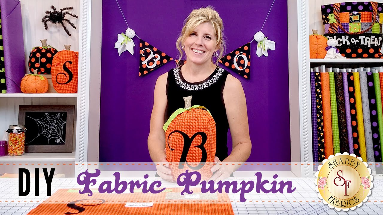  DIY  Fabric Pumpkins a Shabby Fabrics Halloween  Craft  