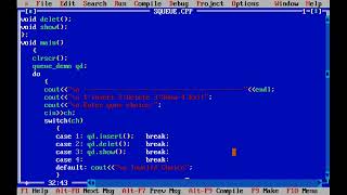 Insert, Delete, Display &amp; Exit Operations on Queue | CPP | Live To Code
