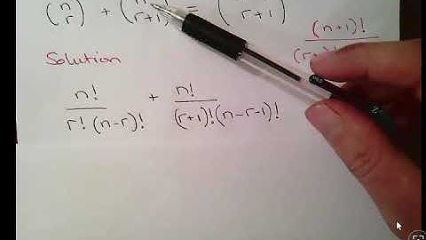 Binomial Coefficients Exercise 2