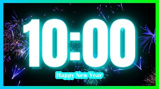 10 Minute New Year Countdown | Firework - No Music - 2024 |