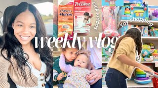 Weekly Vlog| last minute xmas shopping for baby and toddler| the FLU| mom struggles