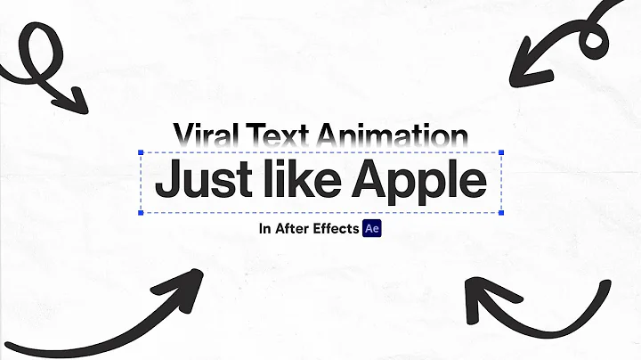 Viral Text Animation Just Like Apple in After Effects