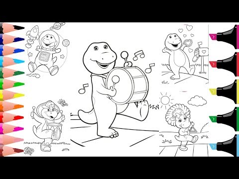 Colouring Barney And His Friends | Colouring For Kids | Colouring Pages |