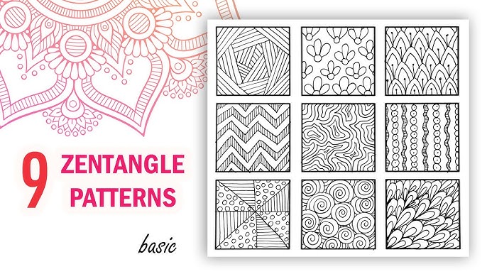 9-easy-zentangle-patterns-for-beginners-quick-zentangle-youtube