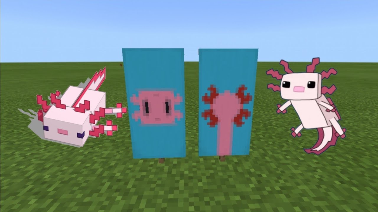 Axolotl banner minecraft tutorial