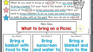 Main Idea and Key Details Mini Lesson