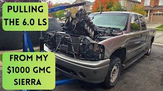 Pulling the LQ4 6.0L Out of My $1,000 GMC Sierra C3