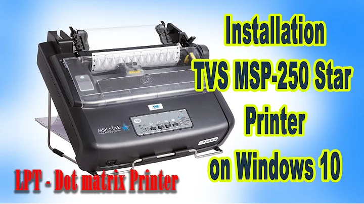 How to Install TVS MSP 250 Star Printer (Parallel port) on Windows 10