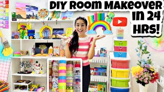 DIY Room Makeover in 24 Hours!!!🎀😍🦋 | *DIY Room Tour*🥳 | Riya's Amazing World screenshot 5
