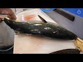 대방어의 척수를 뽑아야 맛이 좋아집니다/ ブリ Yellowtail Amberjack Cutting, sashimi_Korean street food