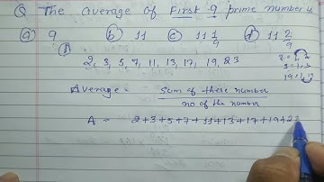 Find the average of first 9 prime numbers