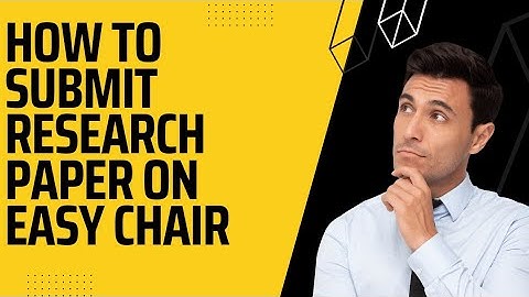 how to submit paper through easychair