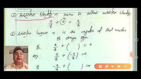 Additive identity, inverse rational number