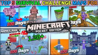 Top 5 Survival Maps for Minecraft PE 1.20 | Download link | in Hindi | #trending #technogamerz