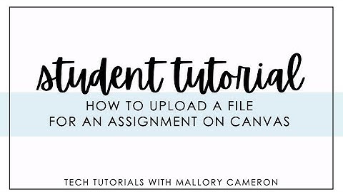 How to Upload a File for an Assignment On Canvas | Student Tutorial