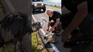 A White-Naped Cranes Foot Was Firmly Clamped By A Mussel.