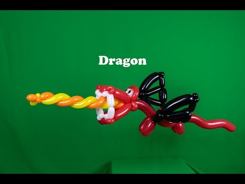 Learn how to make a fire breathing dragon balloon with wings