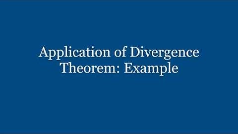 Application of Divergence Theorem