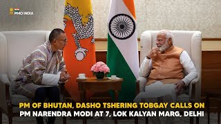 Pm Of Bhutan Dasho Tshering Tobgay Calls On Pm Narendra Modi At 7 Lok Kalyan Marg Delhi