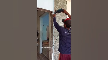 Plaster removal method using a drill machine #building #construction #satisfying