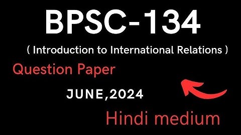 BPSC-134 JUNE,2024 Question paper #ignou