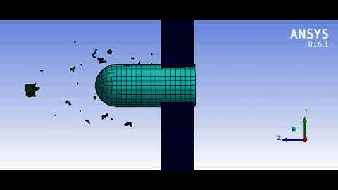 Damage Evolution for Blunt and Hemispherical Projectile using ANSYS Explicit Dynamics