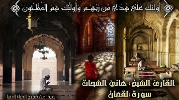 سورة لقمان..القارئ الشيخ هاني الشحات..حفظه الله