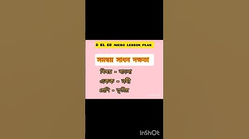 সমন্বয় সাধন দক্ষতা #microlessonplan #bengali #deledteaching #part1 #finalteaching