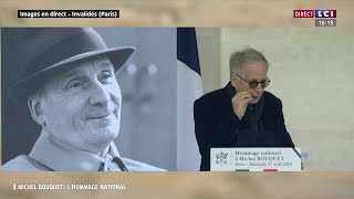 Michel Bouquet : l'hommage national avec Fabrice Luchini, Muriel Robin et E. Macron