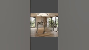 This Glass Bench Transforms Into a Table – 3D Realistic Animation