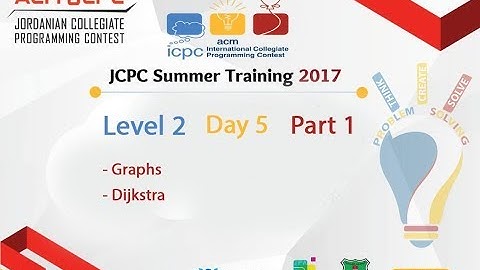 JCPC Training 2017 - Level 2 - Day 5 - Part 1 - Hamzah Zagha: Graphs - Dijkstra