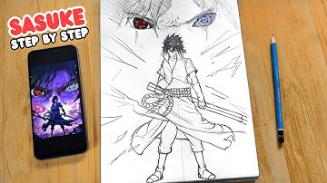 How to Draw Sasuke Uchiha (Full Body) | Drawing Sasuke Full Body | Anime Drawing Easy - Naruto