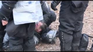 Беркут горит \ Ukrainian police is on fire Kiev 19.01.2014