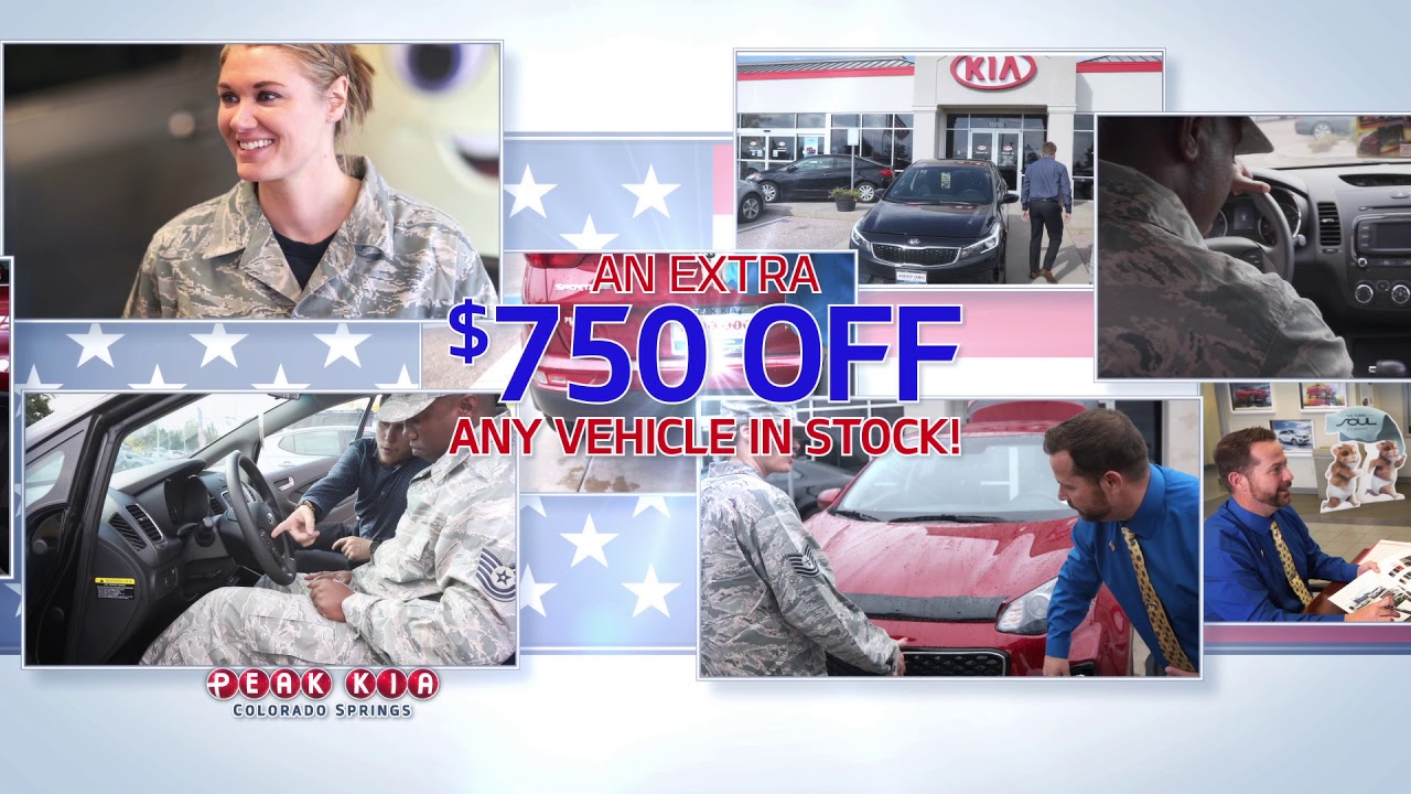 Peak Kia Military discount YouTube